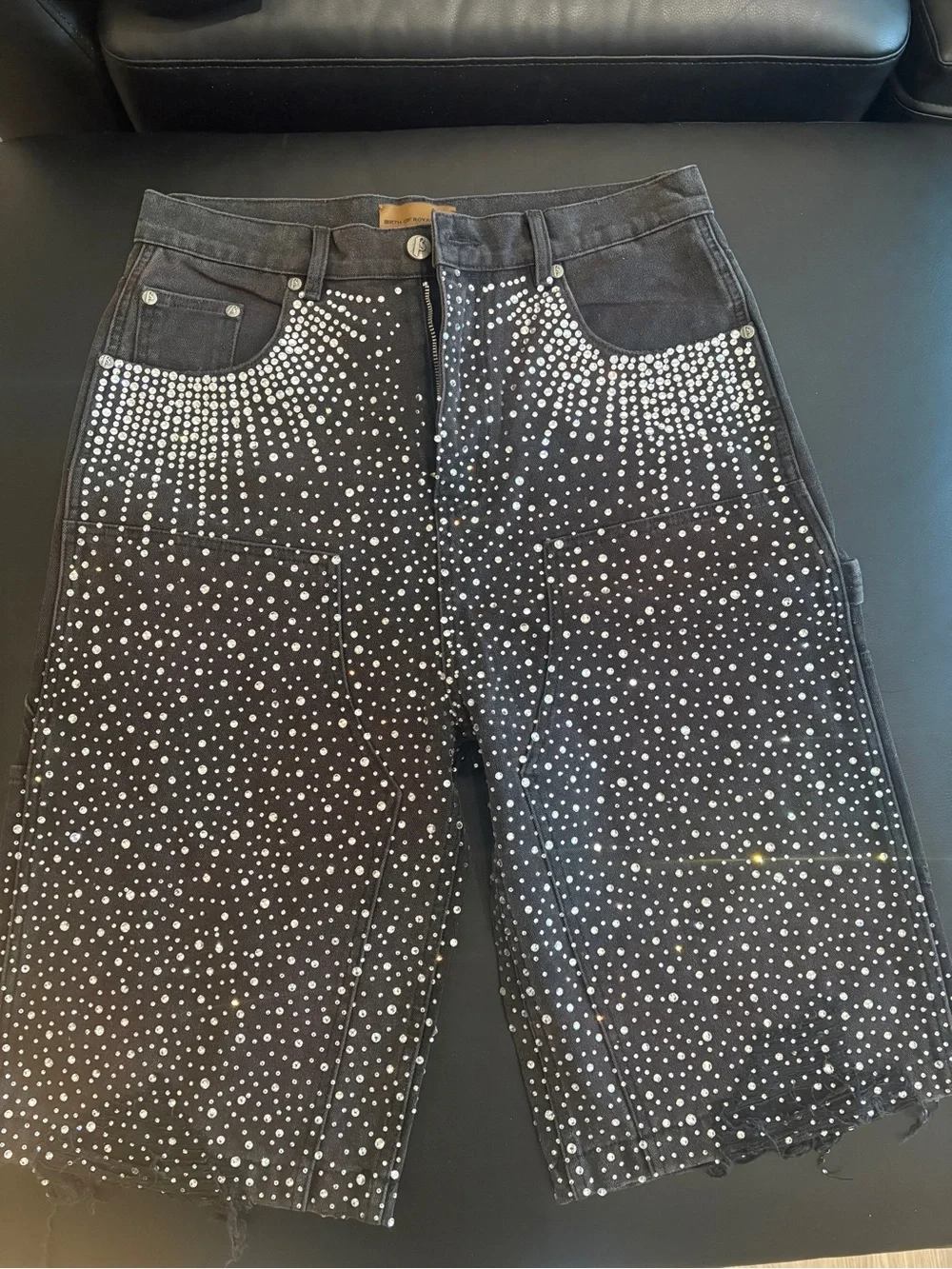 Birth Of Royal Child Diamond Jorts Black